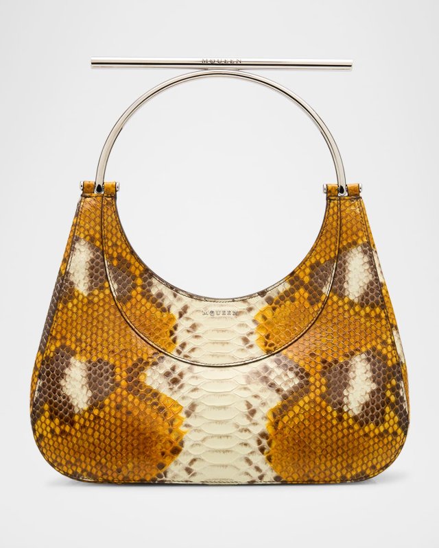 T-Bar Python Top-Handle Bag
